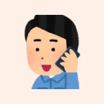 電話をする男性のイラスト