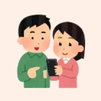 電話をする男女のイラスト